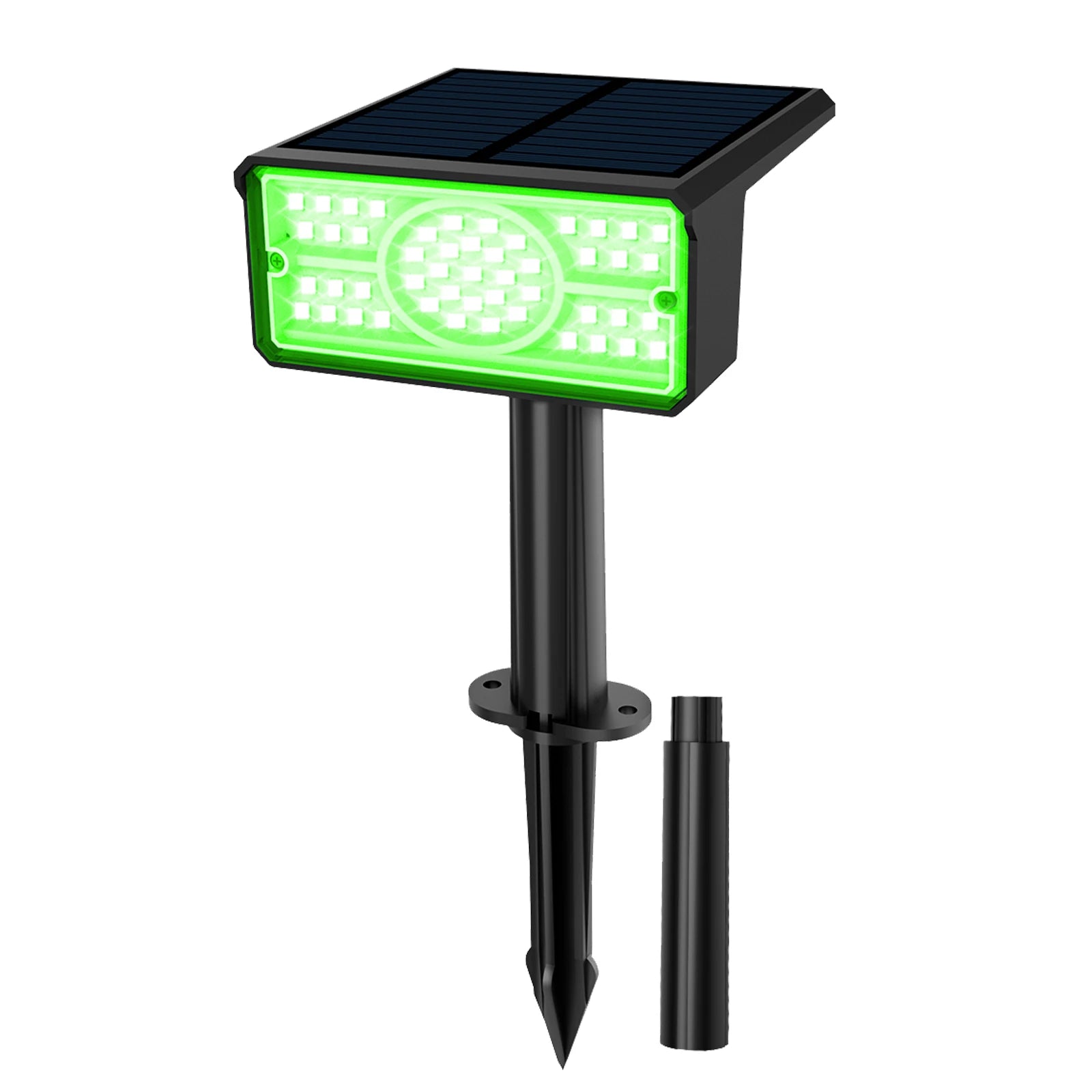 1 unidade de luminária solar de jardim 6000K/3000K/verde/azul, à prova d'água IP65.