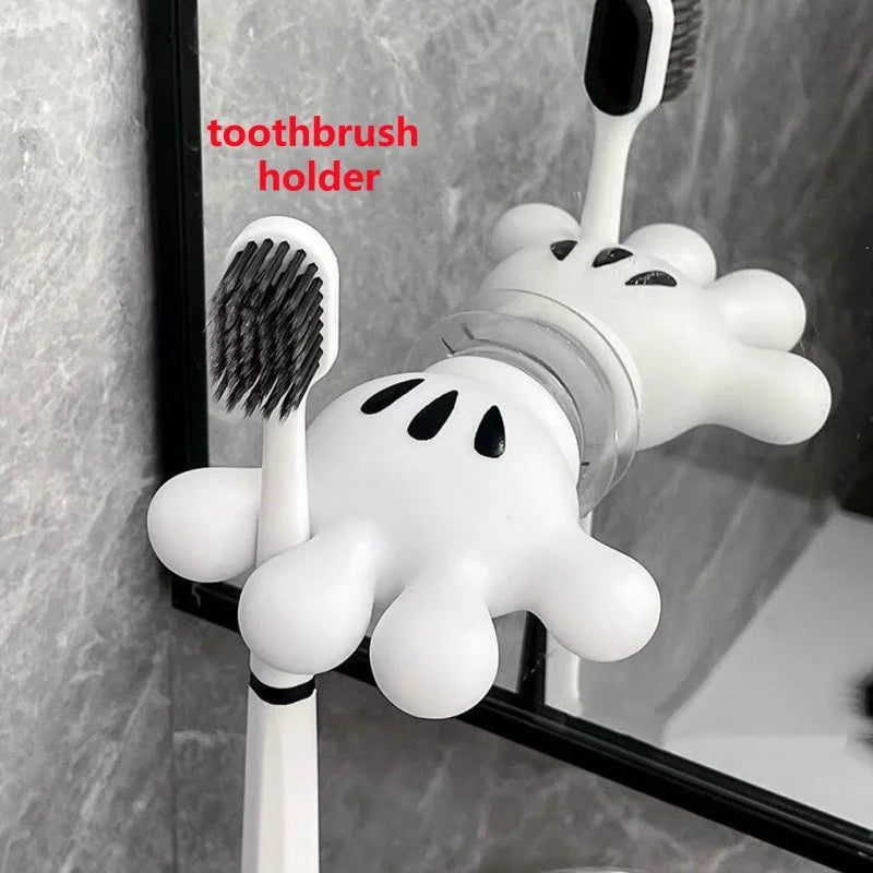 Suporte para escova de dentes Mickey Palm com ventosa.
