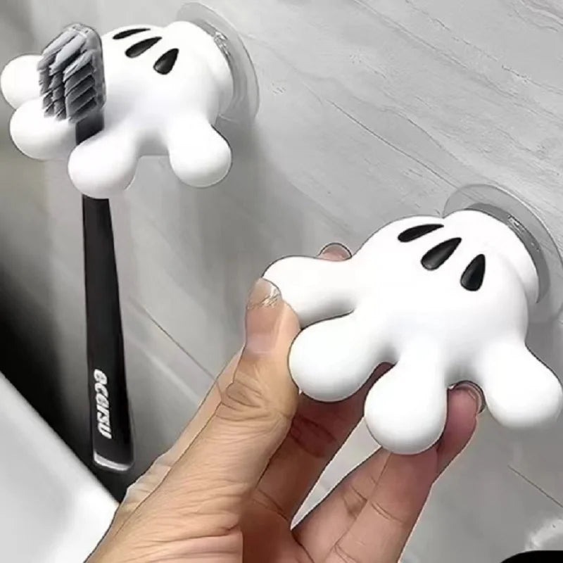 Suporte para escova de dentes Mickey Palm com ventosa.