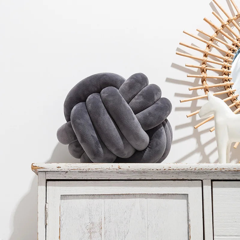 Almofada decorativa com nó de, feita à mão em veludo macio, grande e moderna, aconchegante, perfeita para decorar o sofá de casa.