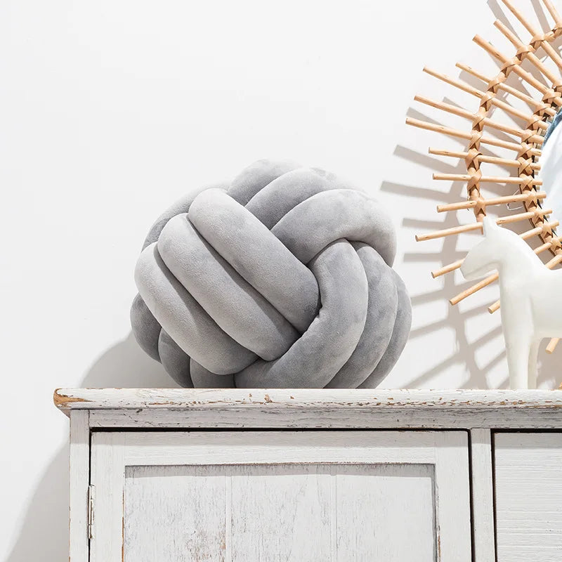 Almofada decorativa com nó de, feita à mão em veludo macio, grande e moderna, aconchegante, perfeita para decorar o sofá de casa.