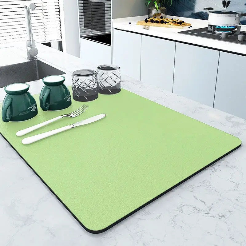 Tapete de drenagem minimalista, absorvente e antiderrapante para pia de cozinha, secagem rápida, fácil de limpar, decoração moderna para cozinha.