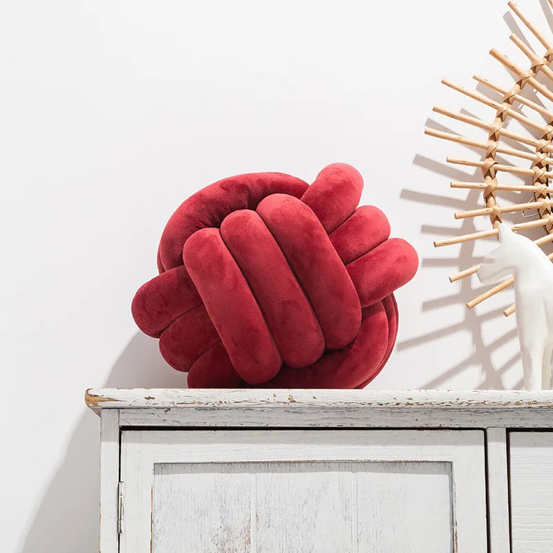 Almofada decorativa com nó de, feita à mão em veludo macio, grande e moderna, aconchegante, perfeita para decorar o sofá de casa.