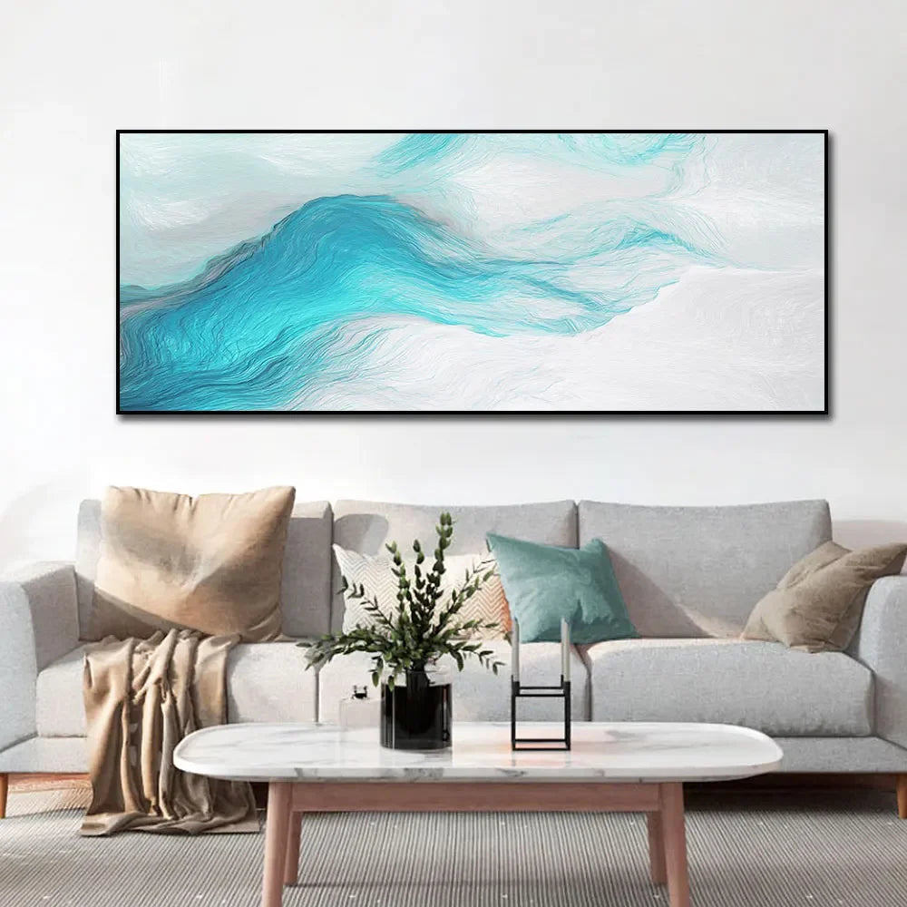 Arte de parede minimalista moderna, paisagem abstrata, pinturas a óleo em tela HD,