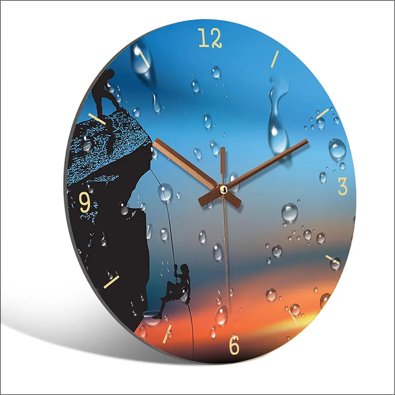 Relógio de parede moderno para decoração de casa, relógio de quartzo silencioso, 30-35 cm.
