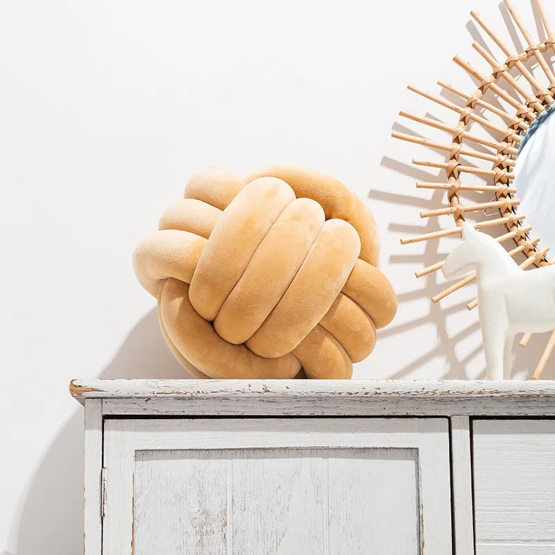 Almofada decorativa com nó de, feita à mão em veludo macio, grande e moderna, aconchegante, perfeita para decorar o sofá de casa.