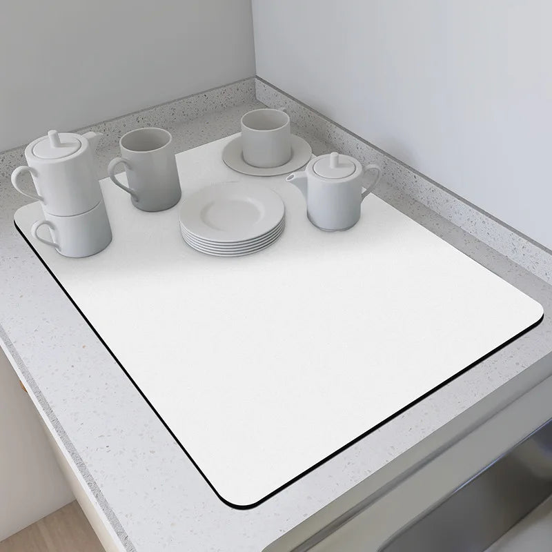 Tapete de drenagem minimalista, absorvente e antiderrapante para pia de cozinha, secagem rápida, fácil de limpar, decoração moderna para cozinha.