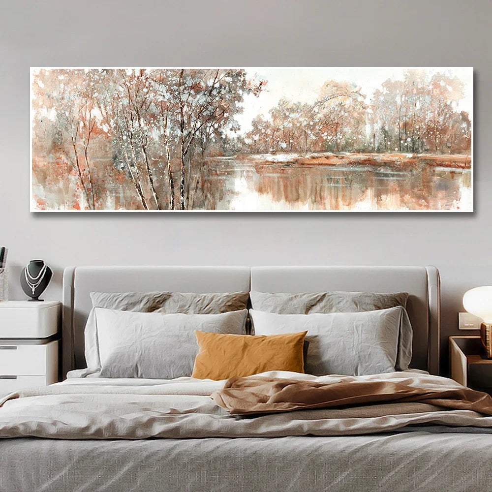 Arte de parede minimalista moderna, paisagem abstrata, pinturas a óleo em tela HD,