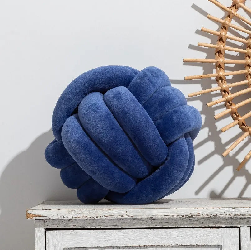 Almofada decorativa com nó de, feita à mão em veludo macio, grande e moderna, aconchegante, perfeita para decorar o sofá de casa.