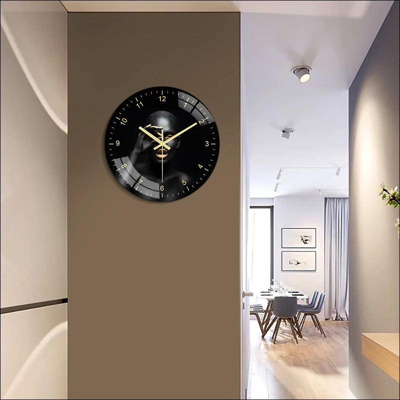 Relógio de parede moderno para decoração de casa, relógio de quartzo silencioso, 30-35 cm.