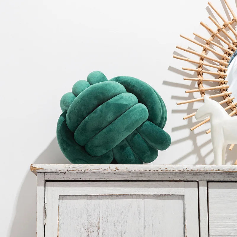 Almofada decorativa com nó de, feita à mão em veludo macio, grande e moderna, aconchegante, perfeita para decorar o sofá de casa.