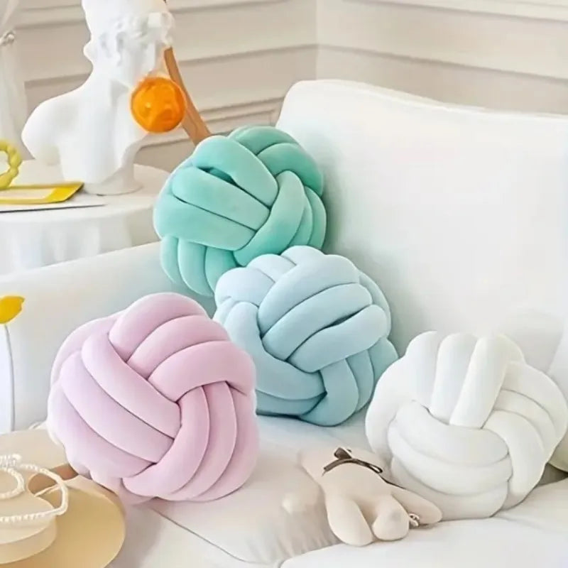 Almofada decorativa com nó de, feita à mão em veludo macio, grande e moderna, aconchegante, perfeita para decorar o sofá de casa.