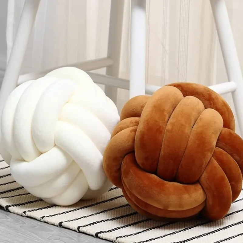 Almofada decorativa com nó de, feita à mão em veludo macio, grande e moderna, aconchegante, perfeita para decorar o sofá de casa.