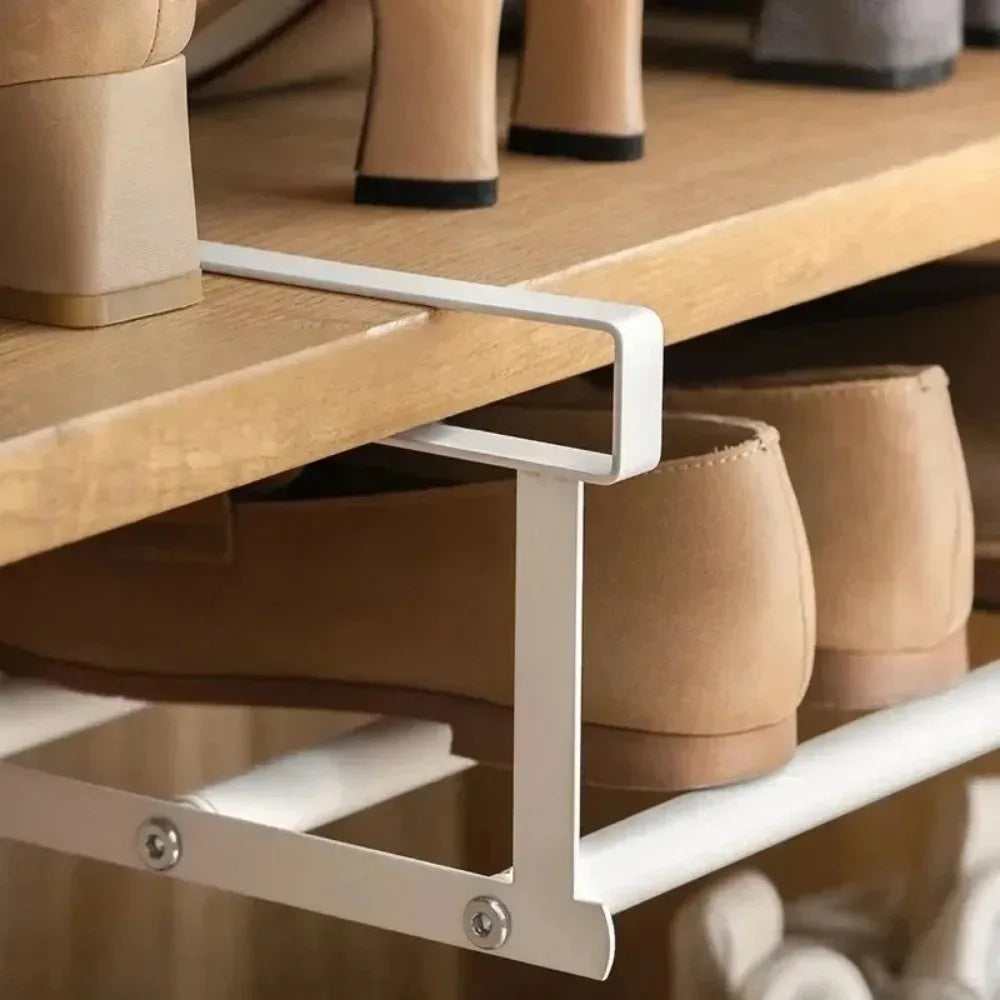 Sapateira ajustável | Organizador em camadas que economiza espaço para armários de sapatos.