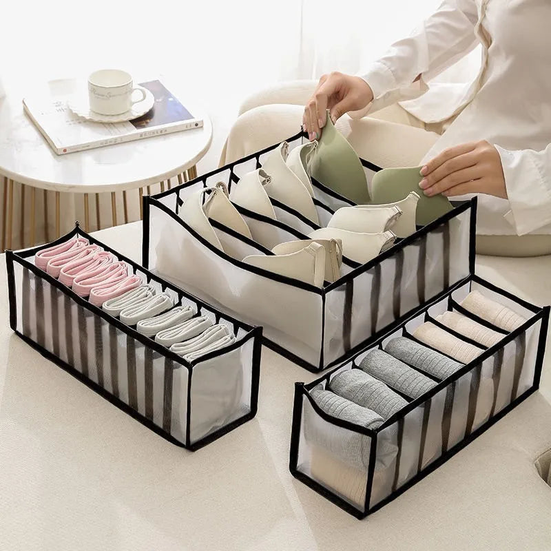 Organizador de Gaveta para Roupa Íntima, Caixa Organizadora Dobrável.