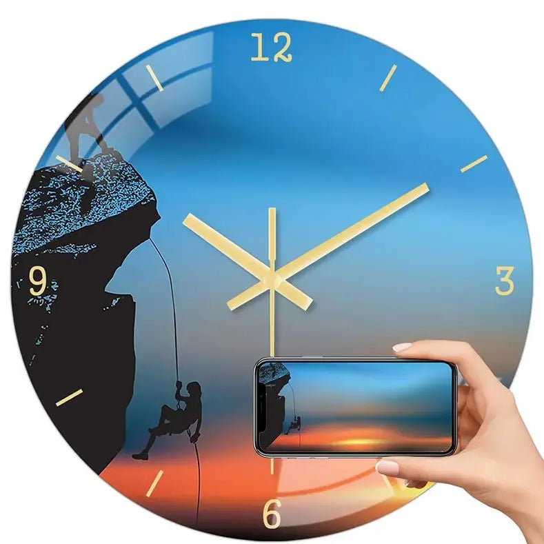 Relógio de parede moderno para decoração de casa, relógio de quartzo silencioso, 30-35 cm.
