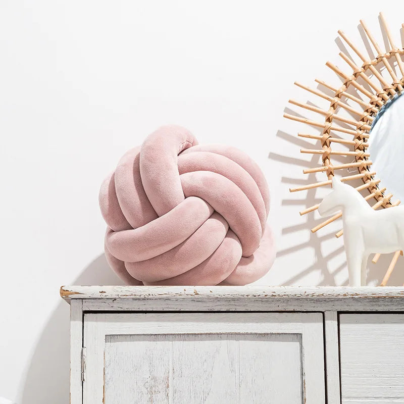 Almofada decorativa com nó de, feita à mão em veludo macio, grande e moderna, aconchegante, perfeita para decorar o sofá de casa.