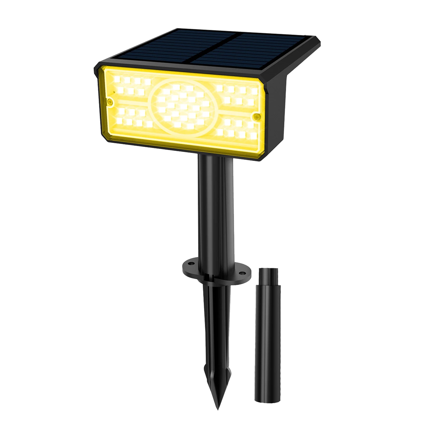 1 unidade de luminária solar de jardim 6000K/3000K/verde/azul, à prova d'água IP65.