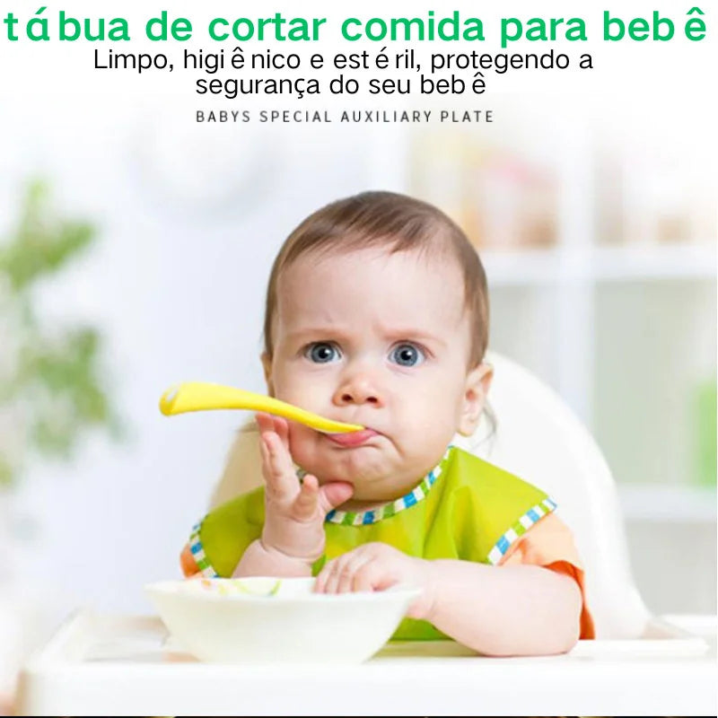 Tábua de corte em aço inoxidável 304: 46 cm, antibacteriana e resistente ao mofo - ideal para a cozinha.