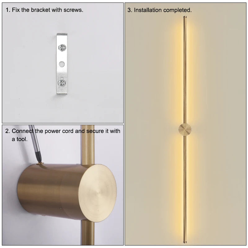 Luminária de parede LED moderna de 100cm x 120cm, nas cores branca e dourada, ideal para corredores, salas de estar e decoração de interiores.