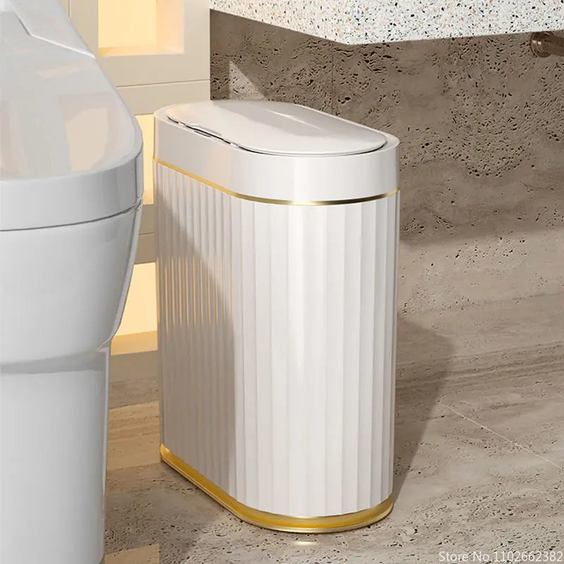 Lixeira Inteligente Automática com Sensor de 7L/9L para Resíduos Domésticos, Ideal para Cozinha e Banheiro.