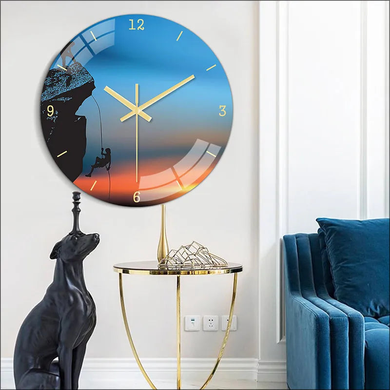Relógio de parede moderno para decoração de casa, relógio de quartzo silencioso, 30-35 cm.