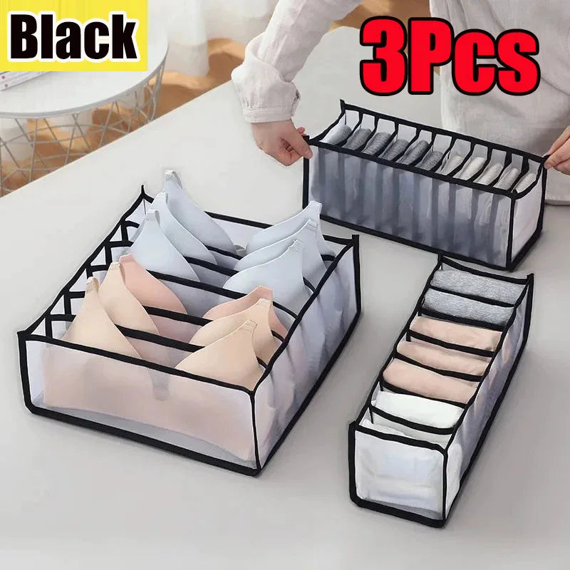 Organizador de Gaveta para Roupa Íntima, Caixa Organizadora Dobrável.