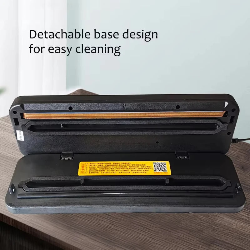 Seladora a vácuo elétrica semiautomática de 30 cm com cortador.