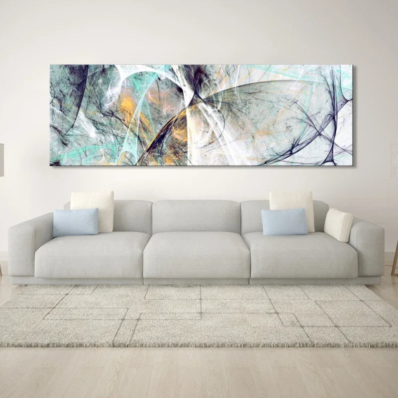 Arte de parede minimalista moderna, paisagem abstrata, pinturas a óleo em tela HD,