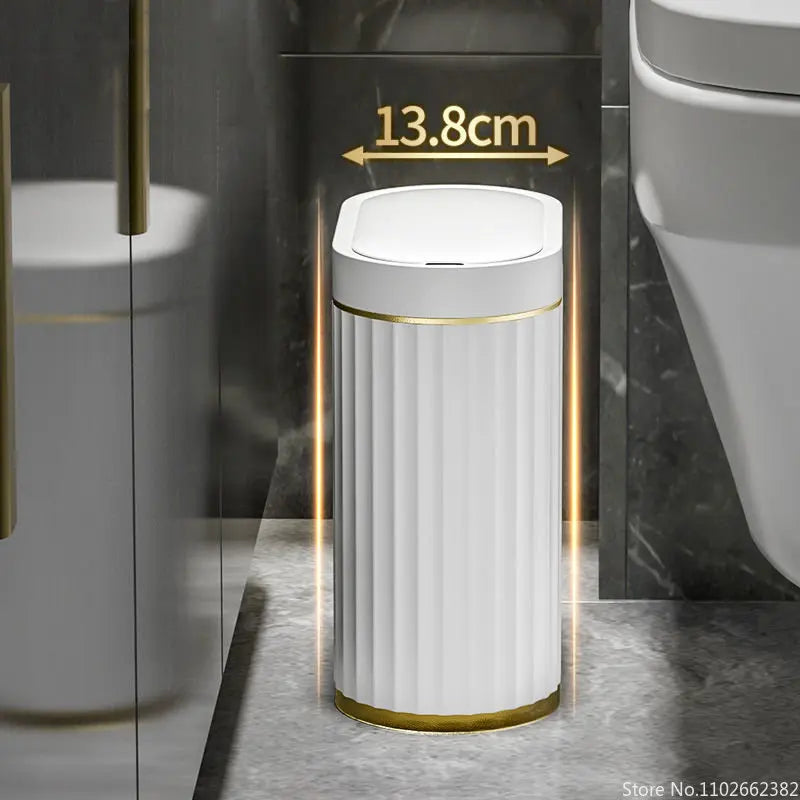 Lixeira Inteligente Automática com Sensor de 7L/9L para Resíduos Domésticos, Ideal para Cozinha e Banheiro.