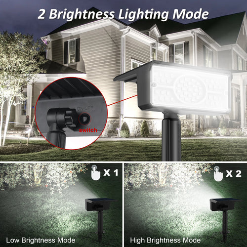 1 unidade de luminária solar de jardim 6000K/3000K/verde/azul, à prova d'água IP65.