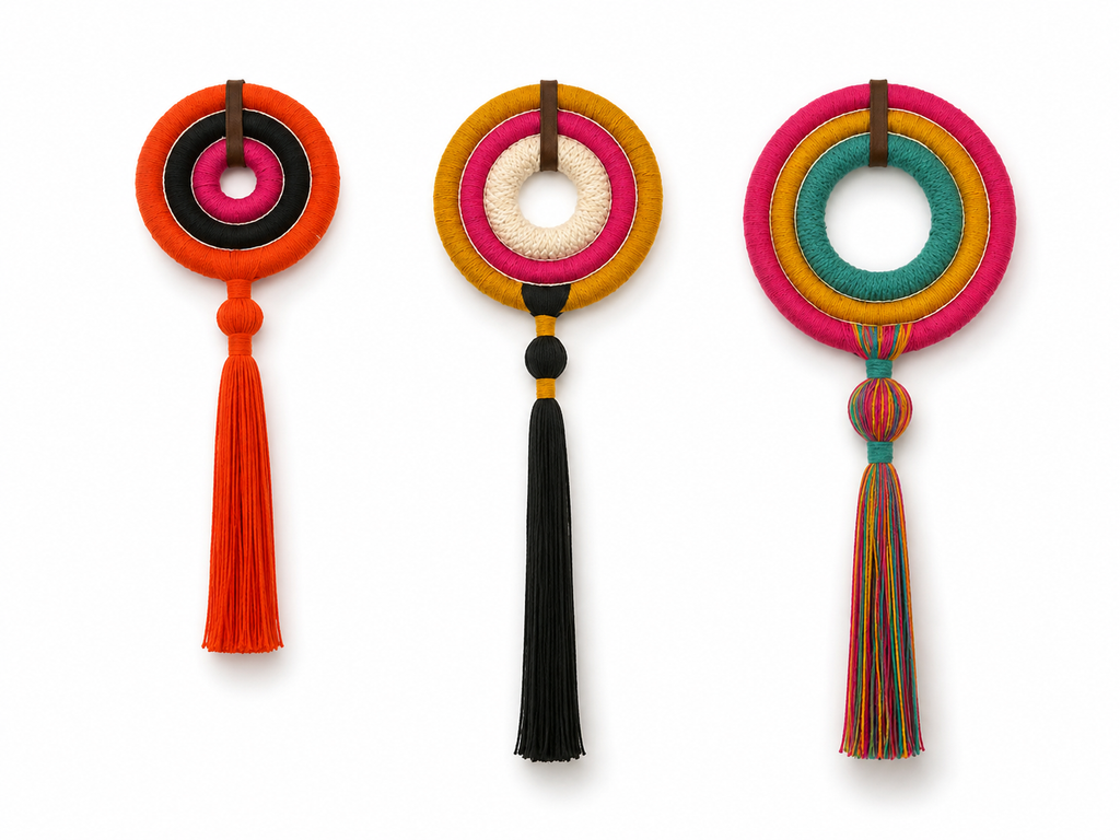 Kit Colar de Parede Artesanal – 3 Peças Decorativas