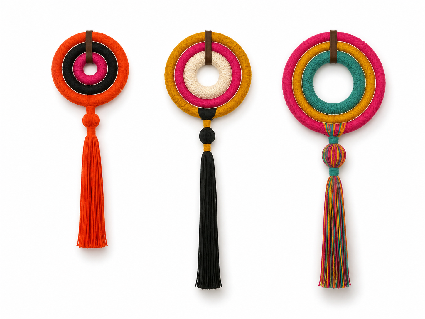 Kit Colar de Parede Artesanal – 3 Peças Decorativas